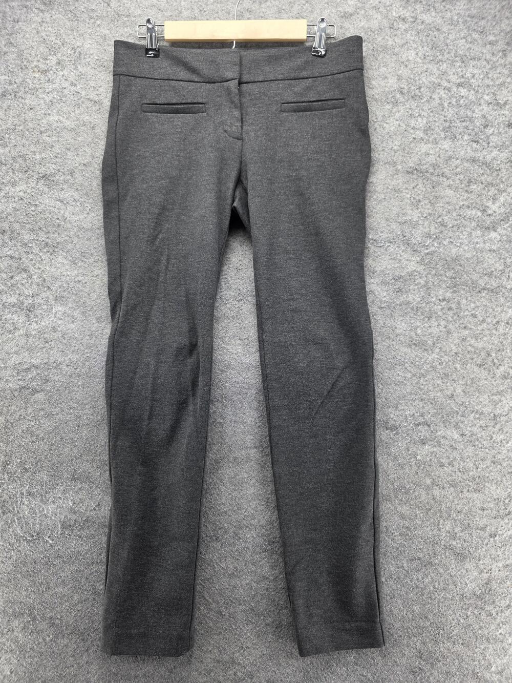 Ann Taylor Pants Womens 2 Gray Dress Pants Pull On Slim Stretch Pockets 31 In